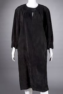 Vintage Yves Saint Laurent black suede dress