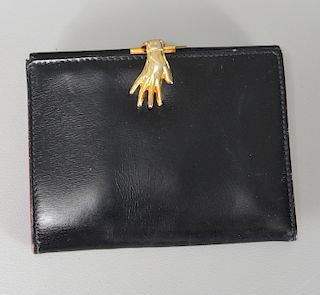 Vintage Gucci black leather wallet