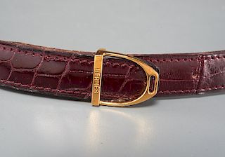 Hermes 24mm stirrup buckle reversible belt