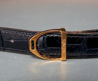 Hermes 24mm stirrup buckle reversible belt
