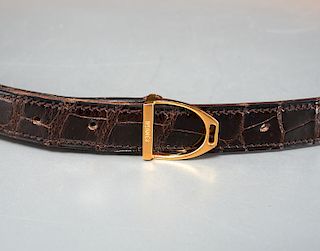Hermes 24mm stirrup buckle belt