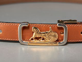 Celine Horse carriage buckle belt