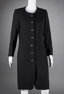 Vintage Yves Saint Laurent black coat dress