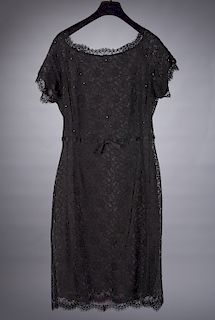 St. John black lace cocktail dress