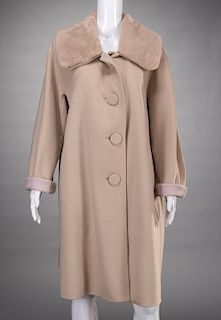 Lafayette 148 ladies sand cashmere wool coat