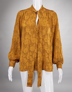 Vintage Yves Saint Laurent ladies silk blouse