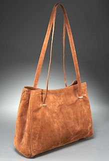 Vintage Valentino brown suede tote bag