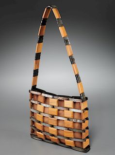 Bottega Veneta shell & wood handbag