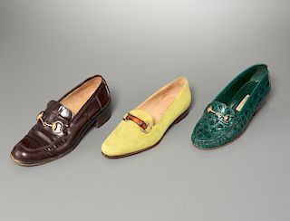 Group of ladies Gucci shoes