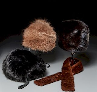 Group of ladies fur accessories