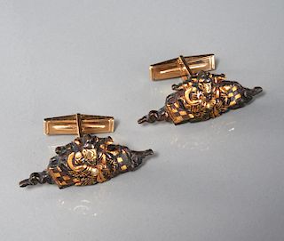 Men's Gump's 14k blackened gold cufflinks
