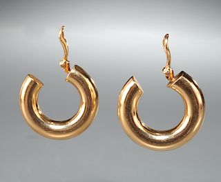 14k gold clip style earrings