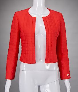 Chanel Identification cropped red jacket