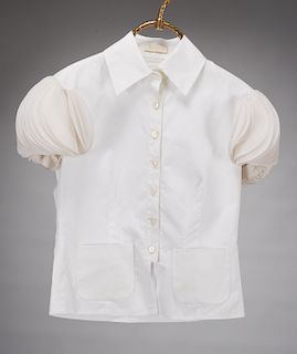 Valentino ladies couture white blouse