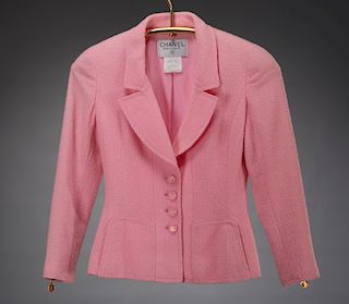 Chanel pink boucle jacket