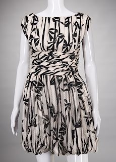 Ladies Tuleh print silk dress