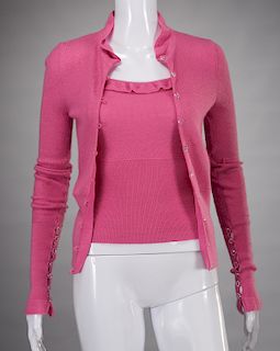 Tuleh pink cashmere sweater set