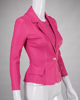 Aphero pink lambskin leather jacket