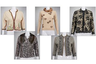 Group Cynthia Rose embellished cashmere sweaters