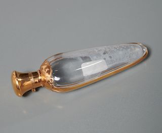 Gold mounted rock crystal scent bottle