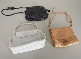 Group of Bottega Veneta braided leather purses