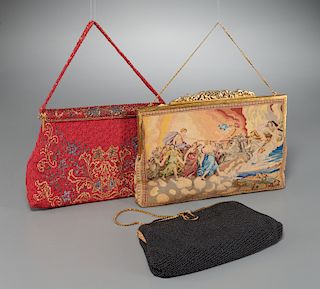Group of vintage evening handbags
