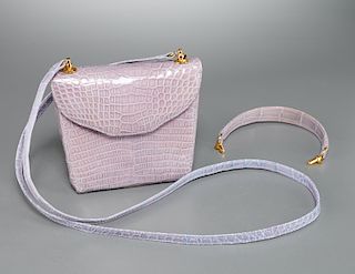 Giorgio's of Palm Beach lilac crocodile handbag