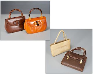 Group of vintage Gucci handbags