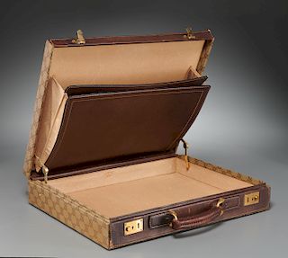 Vintage Gucci monogram hardshell briefcase