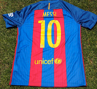 Camiseta del Barca firmada por Leonel Messi