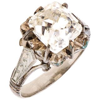 A diamond palladium silver ring. 