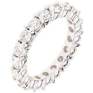 DE LA FIRMA JR diamond 18K white gold eternity ring.  