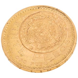 A 21.6K yellow gold coin. 