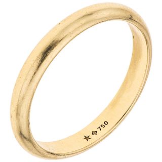 A 18K yellow gold ring.  
