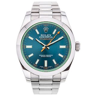 ROLEX OYSTER PERPETUAL MILGAUSS REF. 116400 wristwatch.