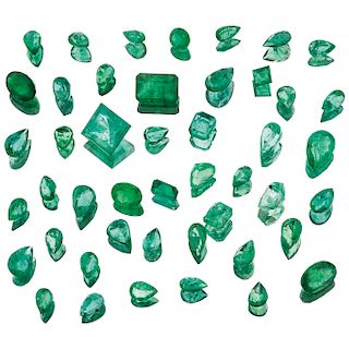 Forty three loose emerald. 