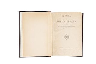 Cervantes de Salazar, Francisco. Crónica de la Nueva España. Madrid: The Hispanic Society of America, 1914.