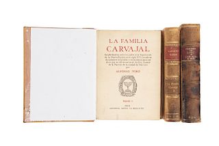 Toro, Alfonso / López, Rafael. La Familia Carvajal / Procesos de Luis de Carvajal (El Mozo). México, 1944 / 1935. Piezas: 3.