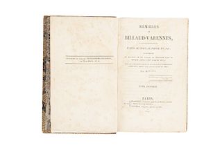 Billaud-Varenne, Jacques Nicolas. Mémoires de Billaud - Varennes, Ex Conventionnel... Paris, 1821.  Tomo I - II, en un volumen.