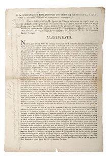 Manifiesto de Ignacio Aldama Antes de Morir. Monclova, junio 19 de 1811.
