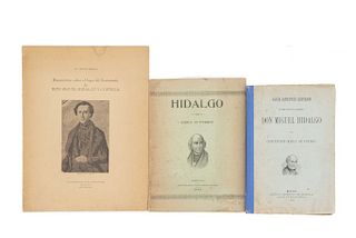 Obras sobre Miguel Hidalgo y Costilla. Ochoa de Castro, Concepción. Álbum Patriótico Ilustrado... Pzs: 3.