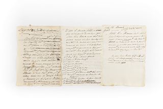 Iturbide, Agustín de. Cartas Manuscritas. Lagos, enero de 1822.  Relativos a una solicitud de REmitir un estado de Fuerza... Pzs: 3.