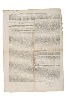 Cruz, José de la. Oficio sobre Noticias en España,Parte de Batallas. Guadalajara, diciembre 4 de 1821.