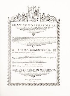 Maza, Francisco de la. Los Impresos Universitarios Novohispanos del Siglo XVI. México, 1993. Edición de 400 ejemplares.