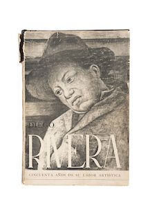 Museo Nacional de Artes Plásticas. Diego Rivera 50 Años de su Labor Artística. México: 1951. Con 19 estudios fotográficos de las obras.