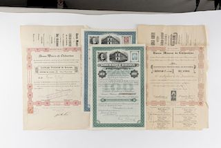 Banco Minero de Chihuahua. Certificado Provisional (2) / Acciones (2). Chihuahua 1900 - 1902 / 1901 - 1903. Piezas: 4.