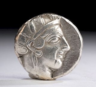 Superb Greek Attic Silver Tetradrachm Athena & Owl 17 g