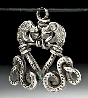 Viking Silver Pendant w/ World Serpent & XRF - 86.2 g