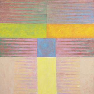 Joyce Kozloff
(American, b. 1942)
To Vuillard-Blue & Yellow, 1970