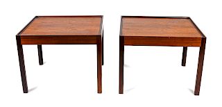 A Pair of Teak Side Tables
Height 20 x width 26 x depth 23 inches.